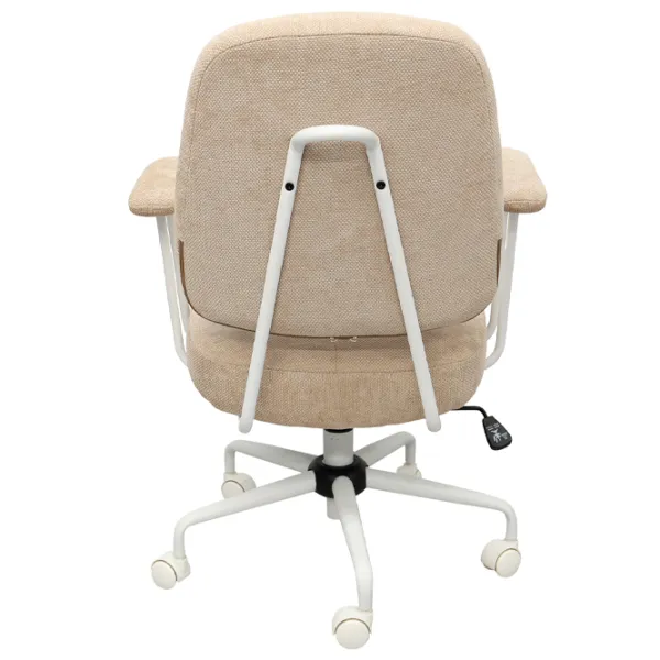 Fotoliu de birou DecoPrim Pablo Stofă/ Beige White photo 4