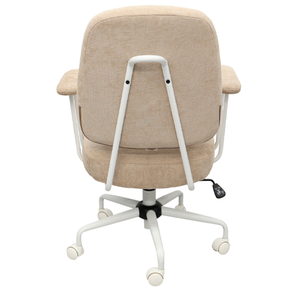 Fotoliu de birou DecoPrim Pablo Stofă/ Beige White photo 4