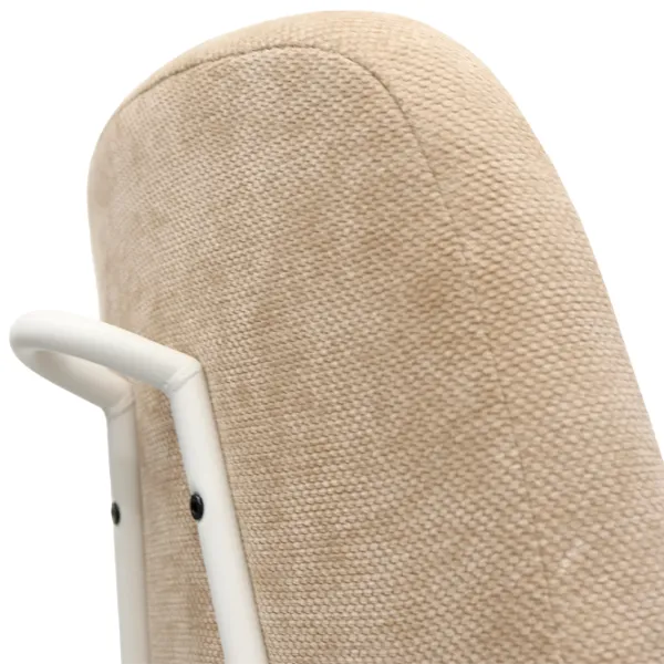 Fotoliu de birou DecoPrim Pablo Stofă/ Beige White photo 5