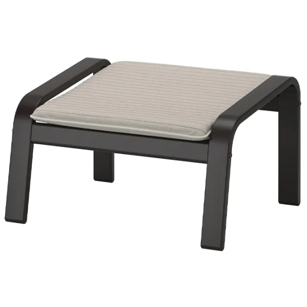 Fotoliu moale Ikea Poang Black Brown / Stofă  photo 1