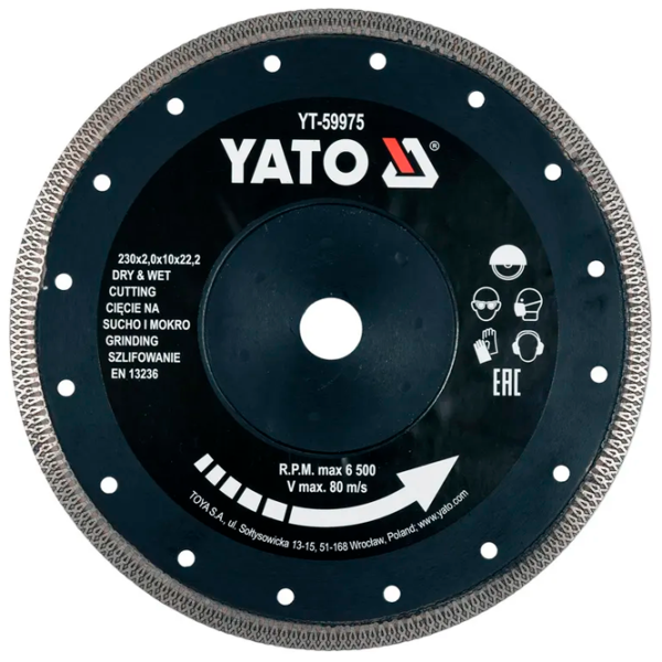Алмазный отрезной диск Yato YT59975  photo 1