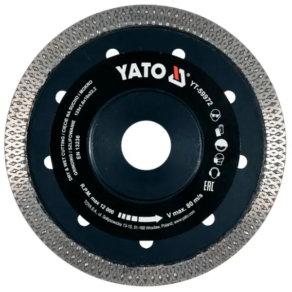Алмазный отрезной диск Yato YT59972  photo 1