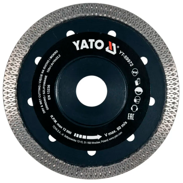 Алмазный отрезной диск Yato YT59972  photo 1