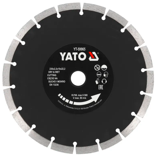 Алмазный отрезной диск Yato YT59965  photo 1