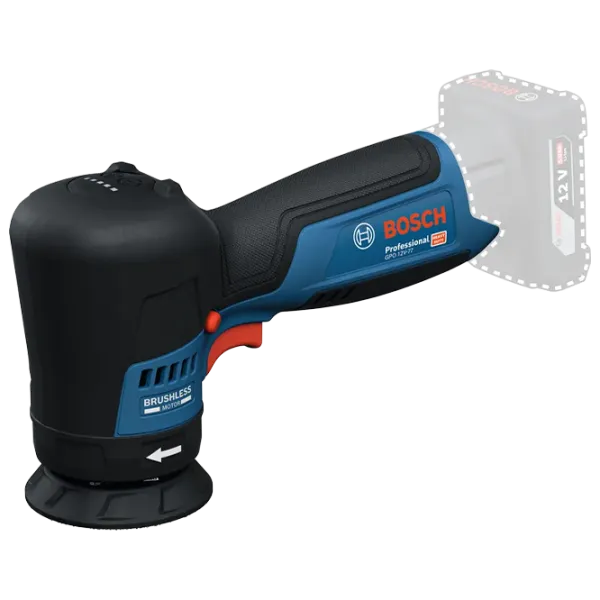Mașină de lustruit Bosch GPO 12V-77 Cu excentric / / Blue photo 1