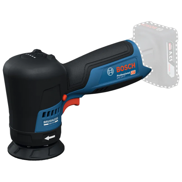 Mașină de lustruit Bosch GPO 12V-77 Cu excentric / / Blue photo 1