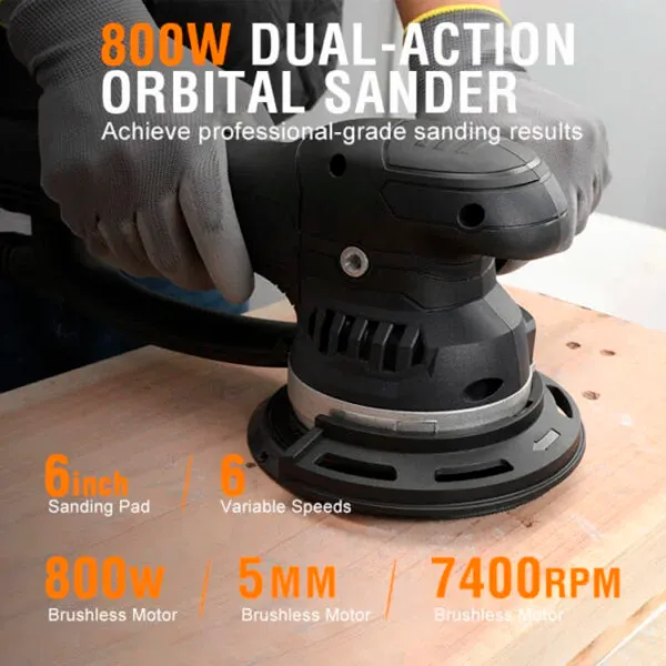 Șlefuitor MaxXT MDMS800 Orbital / 800 W / Black photo 2 Șlefuitor MaxXT MDMS800 Orbital / 800 W / Black photo 2