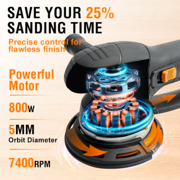 Șlefuitor MaxXT MDMS800 Orbital / 800 W / Black photo 6 Șlefuitor MaxXT MDMS800 Orbital / 800 W / Black photo 6