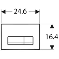 Кнопка смыва Geberit Delta50 Пластик / Двойная photo 2