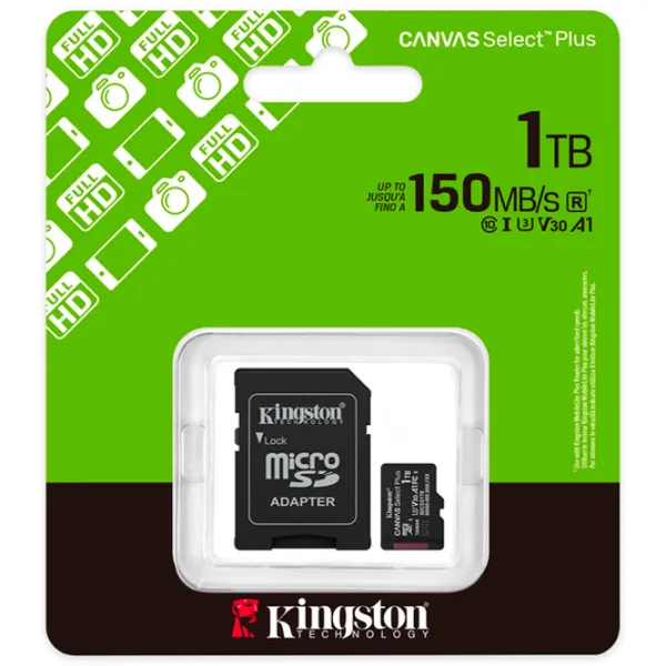 Карта памяти Kingston Canvas Select Plus 1 ТБ MicroSD / Class10 photo 3