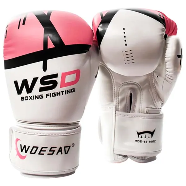 Mănuși de lupte Woesa WSDS85 Box / Copii / 12 oz / White-Pink photo 1 Mănuși de lupte Woesa WSDS85 Box / Copii / 12 oz / White-Pink photo 1