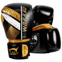 Mănuși de lupte Woesa WSDF95 Box / Copii / 12 oz / Black-Gold