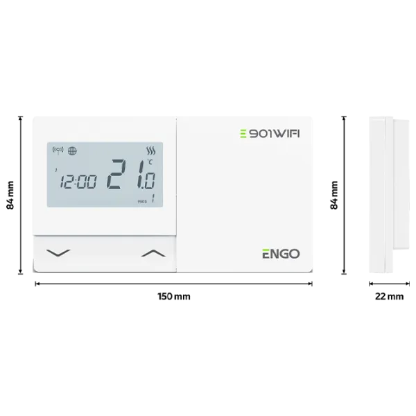 Termostat ENGO E901WIFI Pentru spații închise / Baterie photo 2