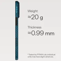 Husă pentru smartphone Apple iPhone 17 Pro Pitaka / MagSafe Back / PC / Black Blue photo 3