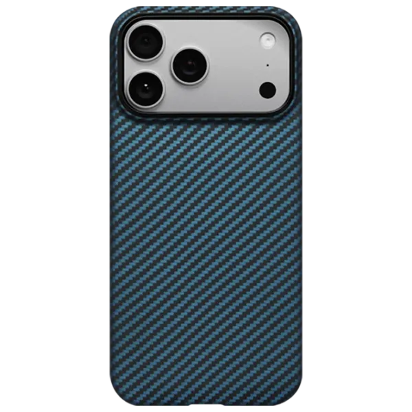 Чехол для смартфона Apple iPhone 17 Pro Max Pitaka / MagSafe Back / ПК / Черный Синий photo 1