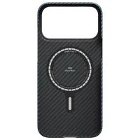 Husă pentru smartphone Apple iPhone 17 Pro Max Pitaka / MagSafe Back / PC / Black Blue photo 2
