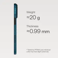 Husă pentru smartphone Apple iPhone 17 Pro Max Pitaka / MagSafe Back / PC / Black Blue photo 3