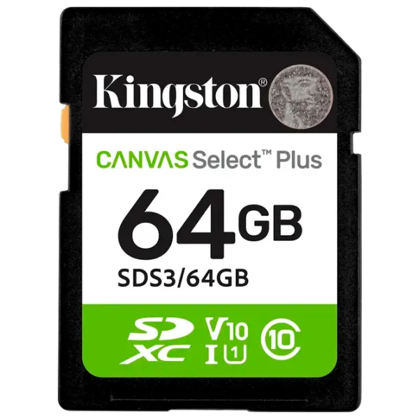 Карта памяти Kingston Canvas Select Plus 64 ГБ SD / Class10 photo 1