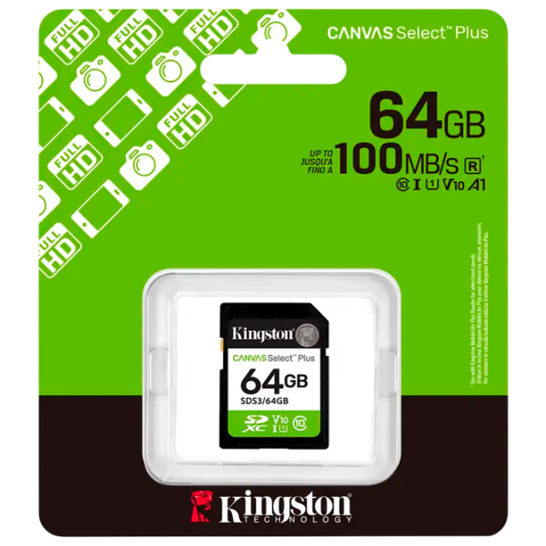 Карта памяти Kingston Canvas Select Plus 64 ГБ SD / Class10 photo 3