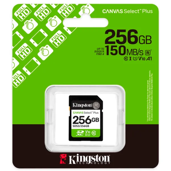 Карта памяти Kingston Canvas Select Plus 256 ГБ SD / Class10 photo 3