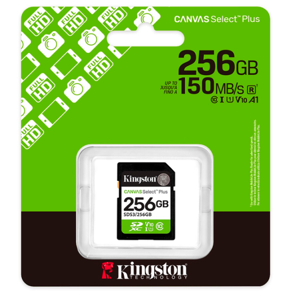 Карта памяти Kingston Canvas Select Plus 256 ГБ SD / Class10 photo 3