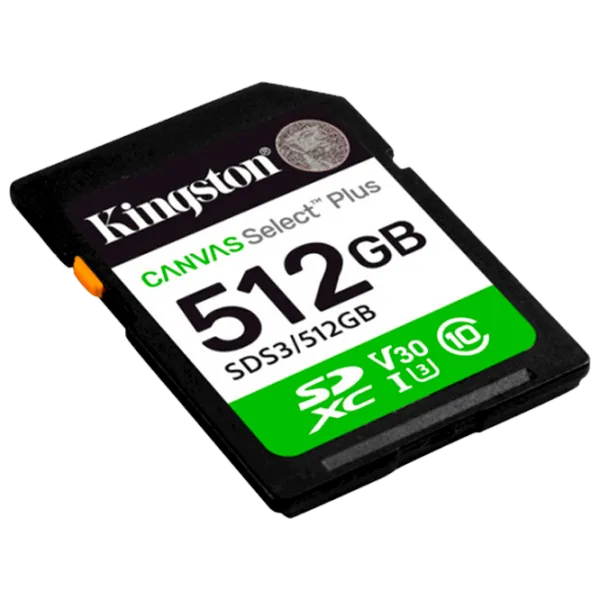 Карта памяти Kingston Canvas Select Plus 512 ГБ SD / Class10 photo 2