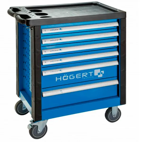 Cărucior pentru scule Hoegert HT7G056-INS-W 214 buc. Metal photo 1
