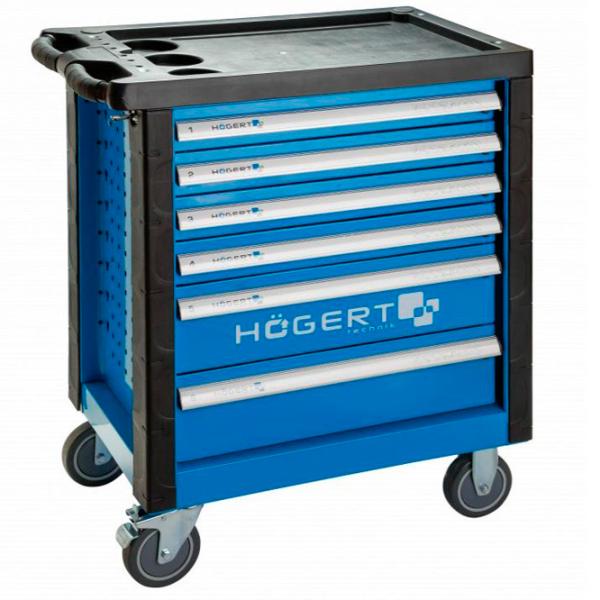 Cărucior pentru scule Hoegert HT7G056-INS-W 214 buc. Metal photo 1