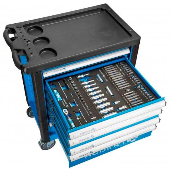 Cărucior pentru scule Hoegert HT7G056-INS-W 214 buc. Metal photo 2