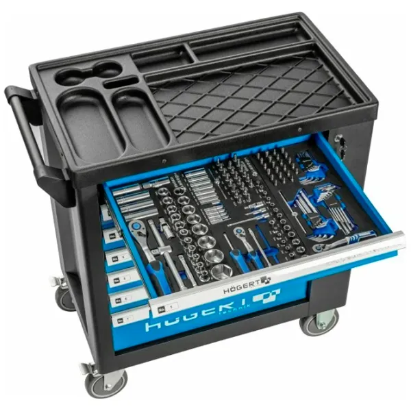 Cărucior pentru scule Hoegert Technik 544 buc. Metal photo 3
