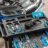 Cărucior pentru scule Hoegert Technik 544 buc. Metal photo 5