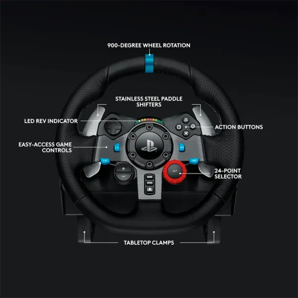 Volan Logitech Driving Force Racing G29 + Driving Force Shifter F Cu fir / 21 buttons / Black photo 4