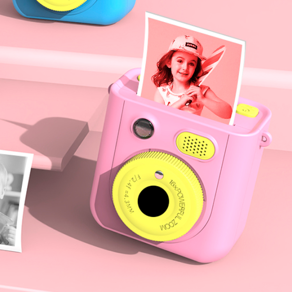 Фотоаппарат Kidyprint WK01  3+ / Черный Розовый photo 2