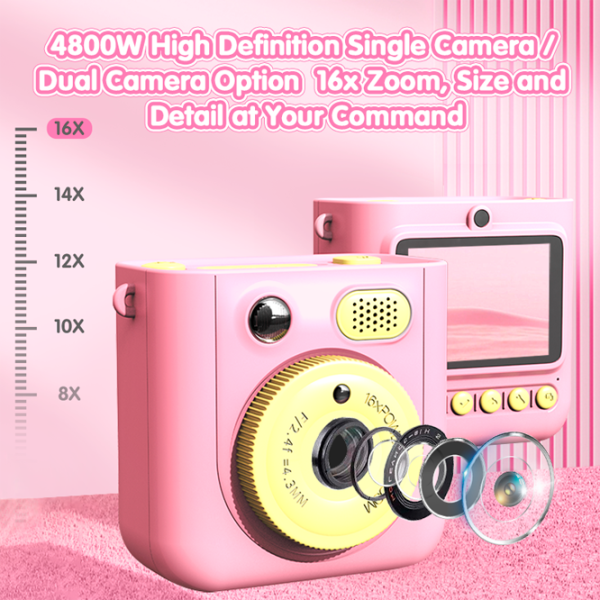 Фотоаппарат Kidyprint WK01  3+ / Черный Розовый photo 6