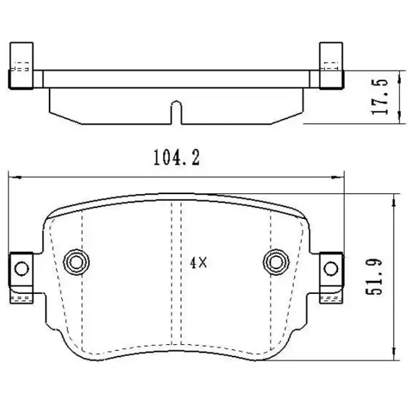 Plăcuțe de frână Aplus 71430BAP Spate / Disk  photo 2 Plăcuțe de frână Aplus 71430BAP Spate / Disk  photo 2