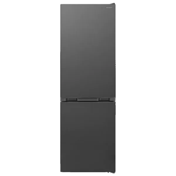 Frigider SHARP SJ-NBA09DMXLD-EU cu congelator jos 295 l / 180 cm / Inox photo 1