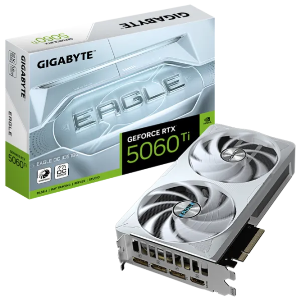 Видеокарта Gigabyte GeForce RTX 5060 Ti EAGLE OC ICE PCI Express x16 5.0 / 16 ГБ photo 10 Видеокарта Gigabyte GeForce RTX 5060 Ti EAGLE OC ICE PCI Express x16 5.0 / 16 ГБ photo 10