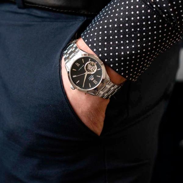 Ceas de mână pentru bărbați Orient TAG03001B0 Mecanic / 39 mm photo 5