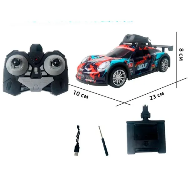 Машинка Lead Honor Racing Car Wolf LH-C076  / 2.4 ГГц / Черный Красный photo 4