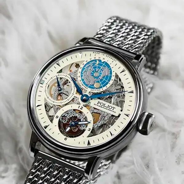 Ceas de mână pentru bărbați Poljot International 9730.2940552M Mecanic / 43 mm photo 2