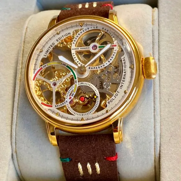 Ceas de mână pentru bărbați Poljot International 9910.1942512 Mecanic / 43 mm photo 5