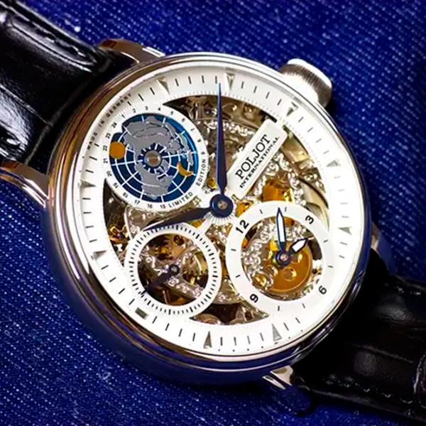 Ceas de mână pentru bărbați Poljot International 9730.2940551 Mecanic / 43 mm photo 3