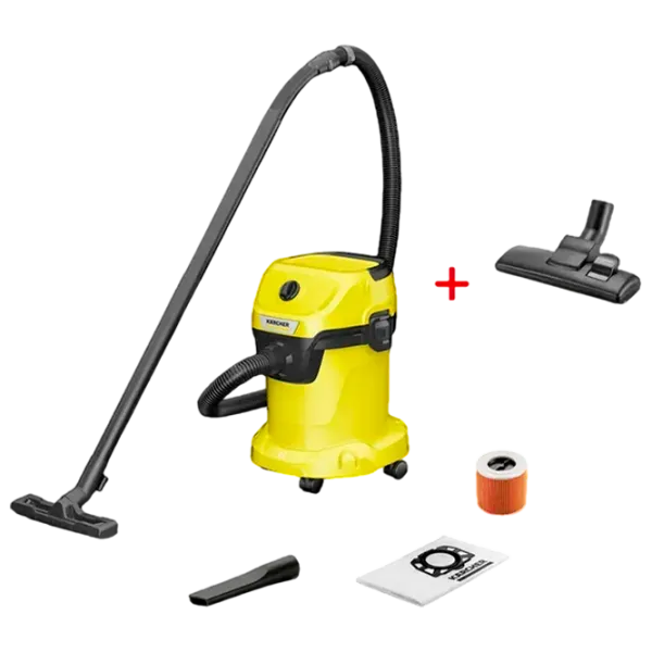 Aspirator KARCHER WD 3 V-17/4/20 + Brush DN35 1000 W / Yellow photo 1