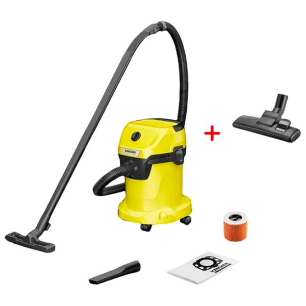 Aspirator KARCHER WD 3 V-17/4/20 + Brush DN35 1000 W / Yellow photo 1
