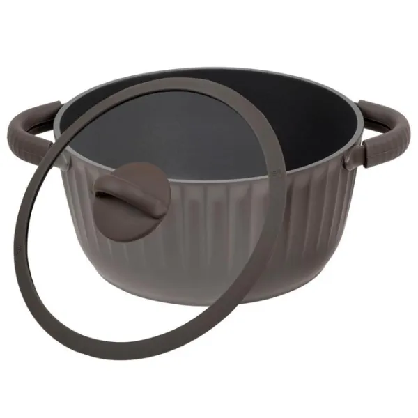 Кастрюля Resto Pot with lid 4.4л Алюминий / Коричневый photo 8
