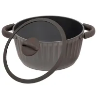 Кастрюля Resto Pot with lid 4.4л Алюминий / Коричневый photo 8