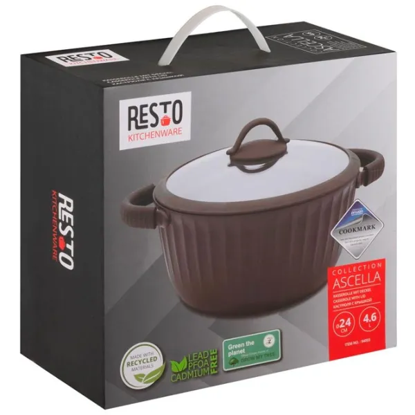 Кастрюля Resto Pot with lid 4.4л Алюминий / Коричневый photo 10