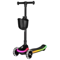 Детский трёхколёсный самокат Lionelo Mey (LN.225214) 50 кг/ Черный