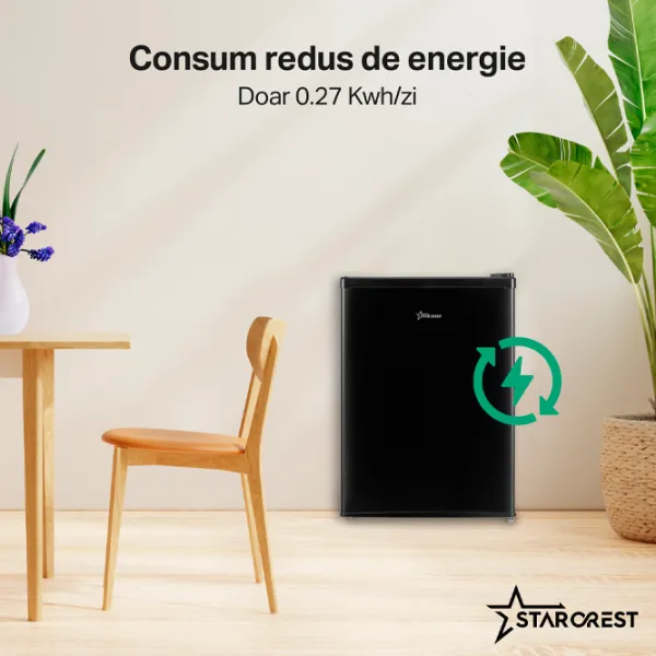 Frigider Starcrest SF-660BLK cu congelator sus 66 l / 63 cm / Black photo 4