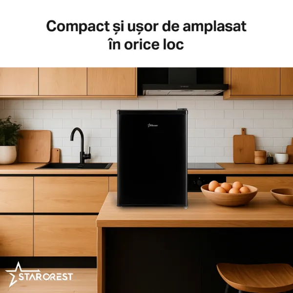 Frigider Starcrest SF-660BLK cu congelator sus 66 l / 63 cm / Black photo 5